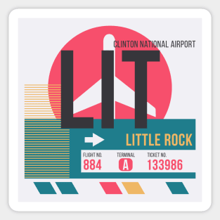 Little Rock (LIT) Airport // Sunset Baggage Tag Sticker